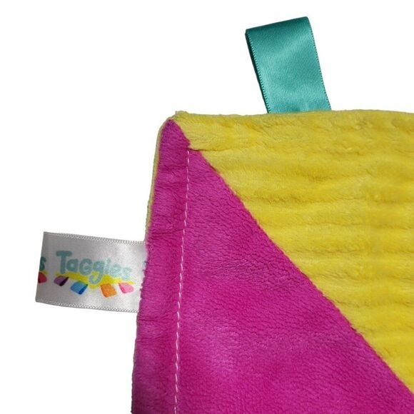 Taggies Baby Lovey Bunny Rabbit Patchkin Pals Security Blanket Plush Toy 14x14 - Picture 7 of 13